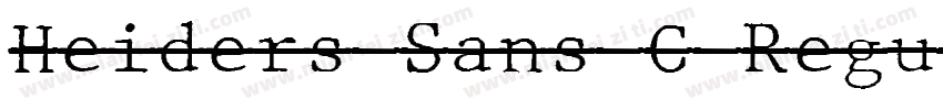 Heiders Sans C Regul字体转换